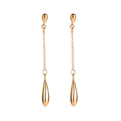

Water Drop Earring Long Chain Pendant Modeling Women Symmetric Fringe