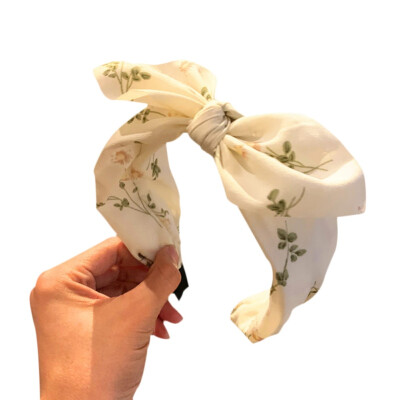 

Vintage Headband Women Twist Hairband Kawaii Floral Ladies Bowknot Tropical Turban Headwear