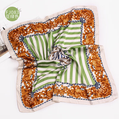 

2018 new silk satin small square small square Korean professional collar scarf FJ083