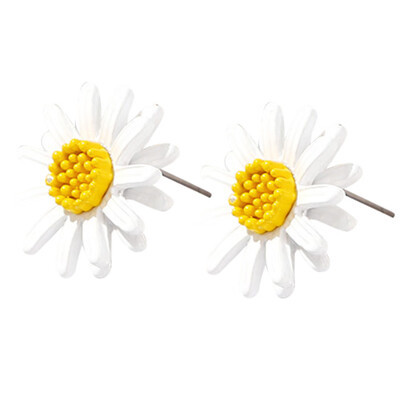 

Earring Cute Daisy Flower Sunflower Pendant Earring Resin Anting Stud Women Girls Jewelry