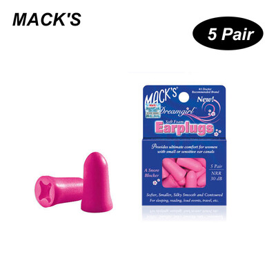 

MACKS 5 Pair Anti-noise Foam Earplugs Washable Professional Soundproof Ear Plugs for Sleeping Working Travelling Hearing Protecti