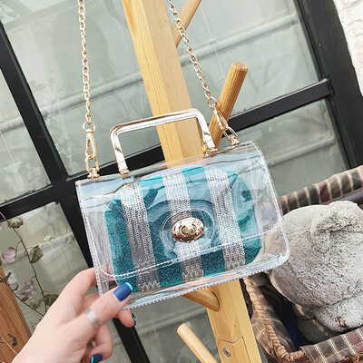 

Tailored Womens Fashion Transparent Small Bag PVC Shoulder Bag Handbag Diagonal Package