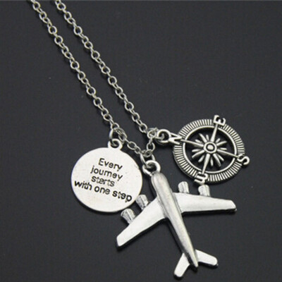 

Faddish Gift Retro Necklace Airplane The Traveling Pendant