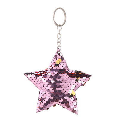 

Colorful Sequins Glitter Keychain Star Shining Girl Backpack Jewelry Gifts