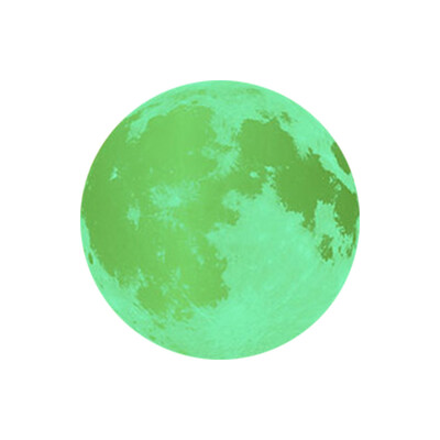 

〖Follure〗30cm 3D Large  oon Fluorescent Wall Sticker Removable Glow In The Dark Sticker