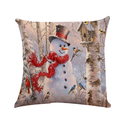 

Tailored 18 Xmas Cotton Pillow Case Linen Cushion Cover Merry Christmas Home Decoration