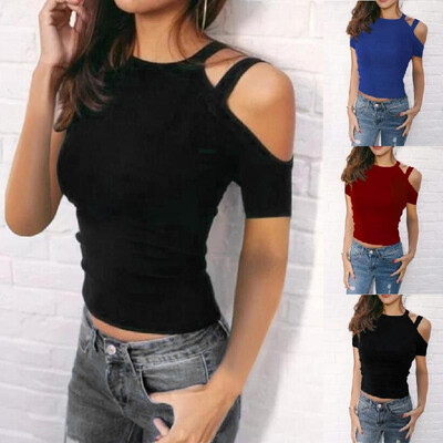 

2019 speed sell Wish Amazon ebay cross-border explosion models Europe&the United States sling sweater short-sleeved leakage sh