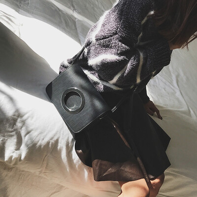 

Tailored Womens Fashion Messenger Bags Decoration Metal Ring Crossbody Shoulder Bags BK