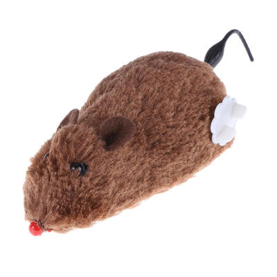 

Clockwork Mouse Toy for Cat Dog Plush Rat Mechanical Motion Interactive Toy