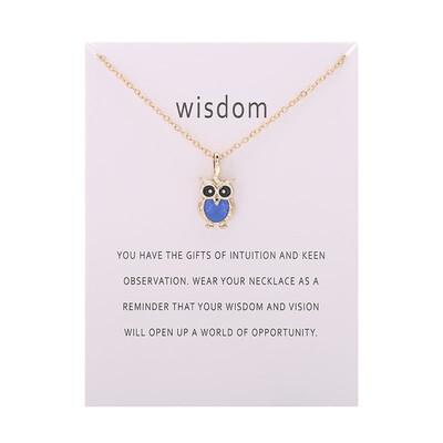 

Fashion Jewelry Hot Color Glaze Wisdom Owl Pendant Choker Necklace For Women Girl