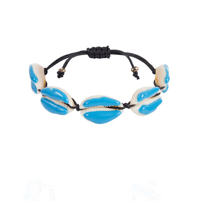 

2019 Fashion colorful Cowrie blue Shell Choker Necklace for Women Girl Bohemian Seashell Beach Summer Jewelry Gift