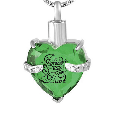

Crystal Heart Shape Commemorative Ashes Necklace Heart Shape Perfume Bottle Pendant Souvenir Cremation Pendant Necklace