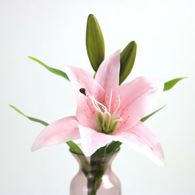 

1pc 3 Heads Artificial Silk Touch Lily Flower Wedding Home Bridal Calla Decor