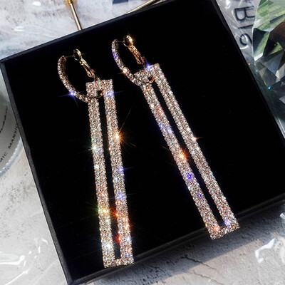 

1pc Fashion Personality Geometric Triangle Rectangle Diamonds Stud Earrings Hot