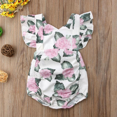 

Newborn Infant Baby Girl Floral Romper Jumpsuit Bodysuit Summer Clothes Outfit