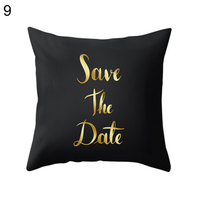 

Home Decorative Cushion Cover Square Letter Printed Sheet Throw Pillow Cases