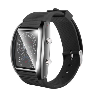 

〖Follure〗Mens Fashion LED Light Flash Speedometer Sports Car Meter Watch