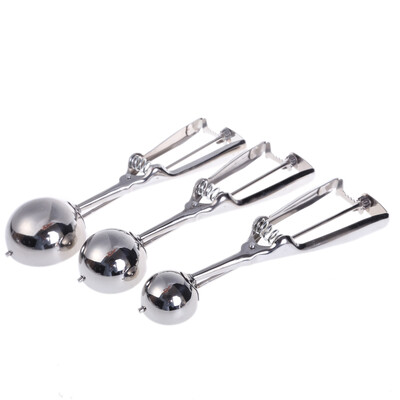 

3 Pcs Stainless Steel Ice Cream Scoop Spoon Melon Baller Small Middle Large