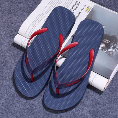 

Mens PVC flip-flops sandals Korean version of simple solid color student sandals
