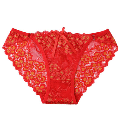 

Toponeto Women Sexy Lace Briefs Panties Two-tone Lingerie Underwear