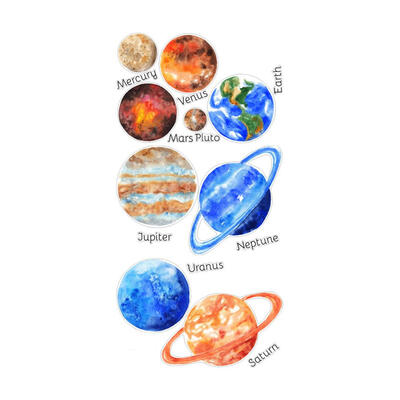 

PVC Waterproof Planet Rhinestones Wall Stickers Bedside DIY Decals Decor