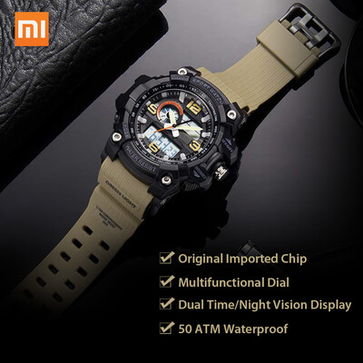 

Xiaomi TwentySeventeen Outdoor Dual Display Electronic Watch Dial Dual Time Display Calendar Countdown 50 Meters Waterproof Outdoo