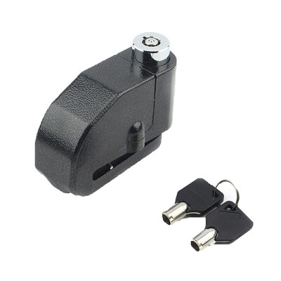 

Motorcycle Aluminum Alloy Lock W Loud Alarm Anti Theft Security Replacement for Scooter Bike Black