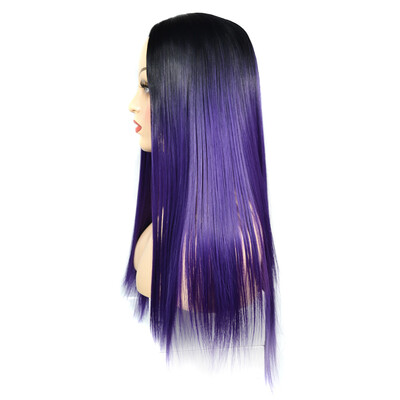 

Gobestart Women Fashion Lady Long Straight Neat bang Hair Cosplay Party Wig
