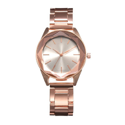 

Women Fashion Simple Stainless Steel Case Alloy Band Watch Lady Casual Quartz Wrist Watch