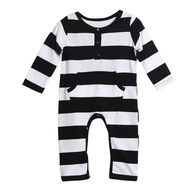 

Baby Infant Toddler Kids Long Sleeve Striped Rompers Jumpsuit Bodysuit