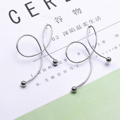 

EK605 Vintage Hollow Round Flower Oval Knot Twist Earrings Geometric Metal Earrings for Women Statement Earrings Modern Art