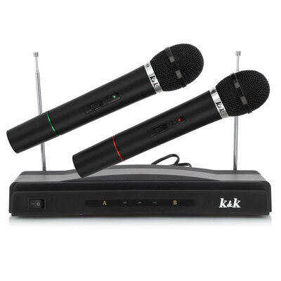 

Ktaxon AT-306 Professional Dual Wireless Microphone System KTV Bar Stage Equipment