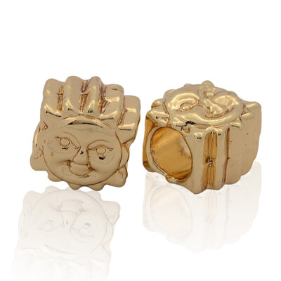 

Nickel Free & Lead Free Unfading Golden Alloy European Beads Large Hole Sun Beads 9x9x8mm Hole 4mm