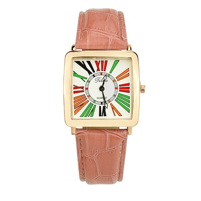 

RM Women Fashion Luxury Leisure Set Auger Leather Stainless Steel Quartz Watch