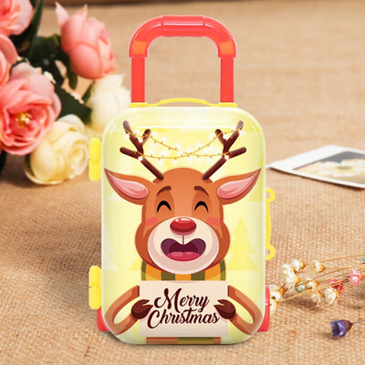 

2019 Christmas Gift Bags Candy Chocolate Cookie Bag Kids Suitcase Storage Trolley Case For Children Luggage Merry Christmas 2020