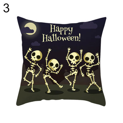 

Halloween Pumpkin Ghost Bat Trick or Treat Cushion Cover Pillow Case Sofa Decor