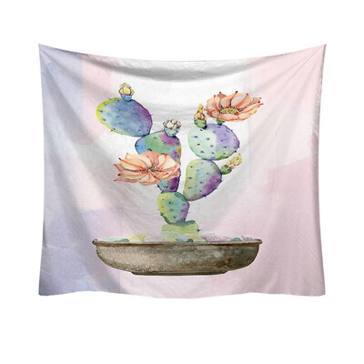 

Toponeto Fashion Tapestry Green Cactus Style Pattern Decorative Tapestry Home Decor