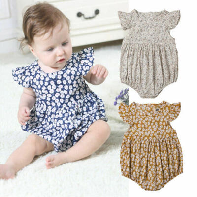 

Toddler Infant Baby Girls Summer Floral Romper Jumpsuit Sunsuit Outfits Clothes