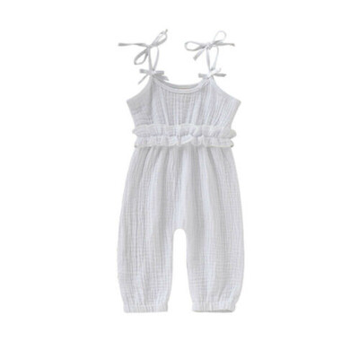

Newborn Toddler Baby Girls Ruffle Dungarees One piece Romper Jumpsuit Outfits