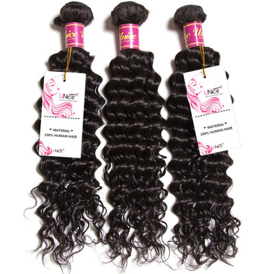

UNice Hair Extensions Braizlian Deep Curly Wave Virgin Human Hair 300g