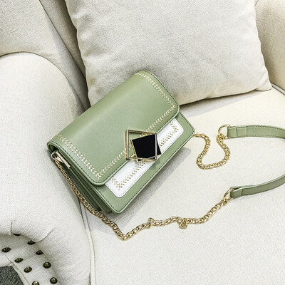

French Minority Westernized Womens Bag 2019 Korean Version Baitao Slant Bag Summer Texture Square Bag