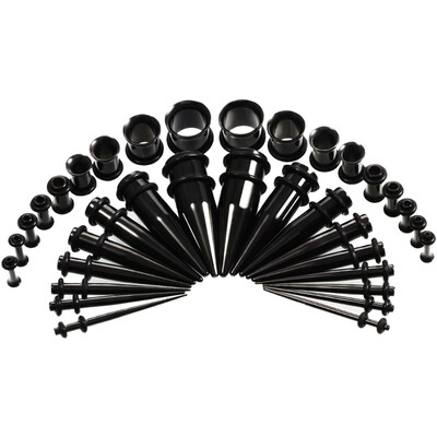 

36 PCSSET Acrylic Ear Stretching 14G-00G Plugs&Tapers 14G-00G Gauges Set