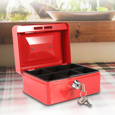 

Greensen Mini Security Box1Pc Mini Portable Steel Petty Lockable Cash Money Coin Safe Security Box Household New