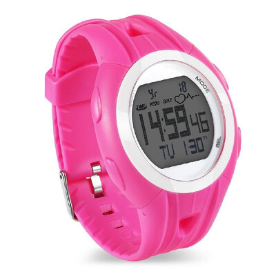 

Heart Rate Monitor Cycling Computer Watch Speedometer Odometer with Chest Strap Fitness Tracker Watch Sports Wristband Pedometer