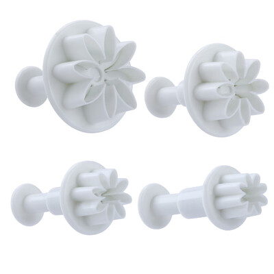 

Siaonvr 4Pcs Flower Plunger Cookie Cutter Biscuit Cake Decorating Baking Mould Mold Tool