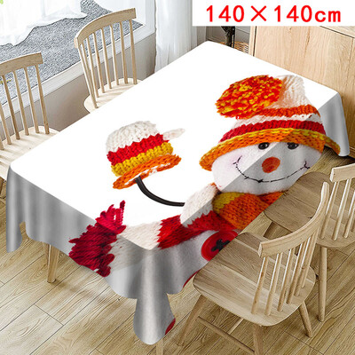 

Toponeto Christmas Tablecloth Print Rectangle Table Cover Holiday Party Home Decor