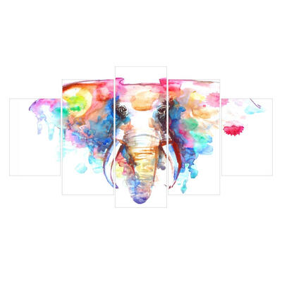 

Colorful Elephant 5 Piece HD Printed Canvas Paintings Posters Wall Pictures