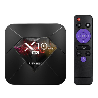 

R-TV BOX X10 PLUS Android 90 Smart TV Box Allwinner H6 UHD 4K Media Player 6K Image Decoding 4GB 64GB 24G WiFi 100M LAN USB30