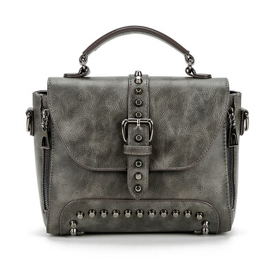 

AOILDLLI Crossbody Bags for Women Messenger Bags 2019 Vintage Leather Bags Handbags Women Famous Brand Rivet Small Shoulder