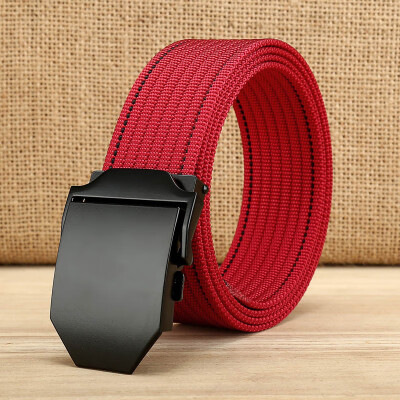 

Fashion Unisex Nylon belt trend Men weaving Nylon Automatic buckle belt high quality Men&Women casual belt